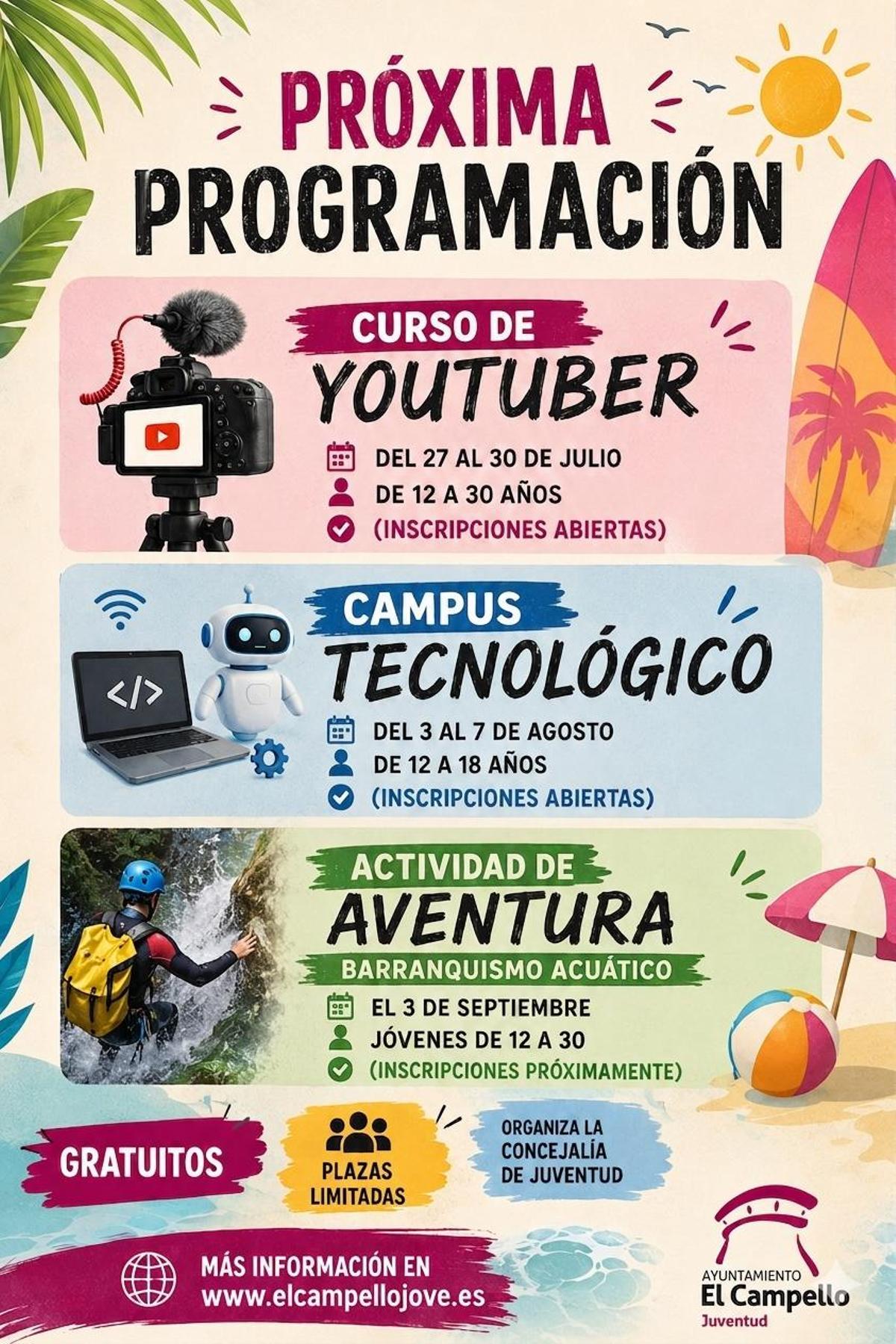 Cursos y actividades que ofrece el Ayuntamiento de El Campello