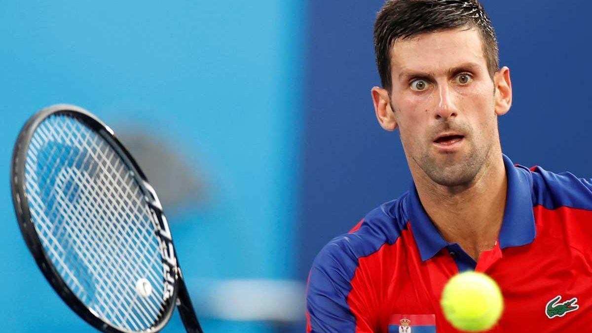 Djokovic, durante un partido en Tokio 2020