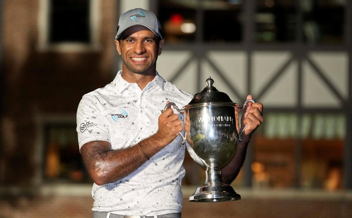 Aaron Rai lograba la victoria prácticamente en la oscuridad del domingo en el Wyndham Championship