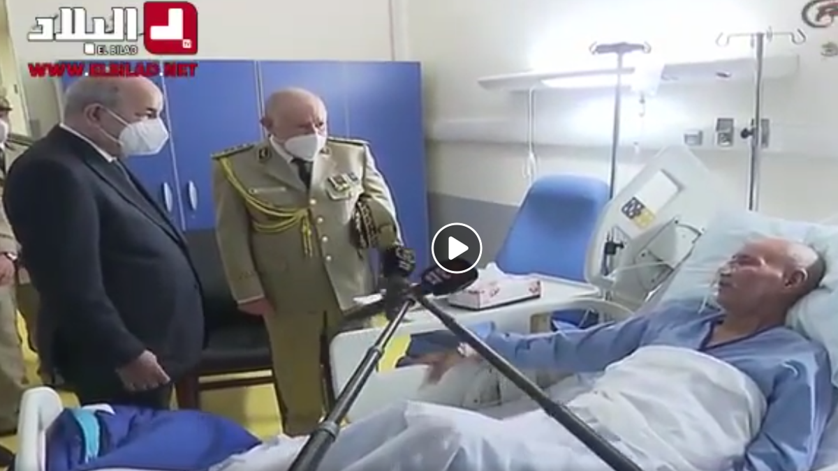 El presidente de Argelia visita a Brahim Ghali en el hospital militar de Argel