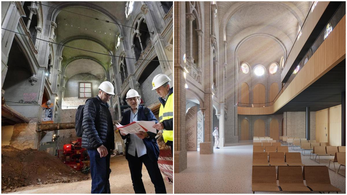 La capilla de la Misericordia, en obras para convertirse en el futuro CAP Raval Nord