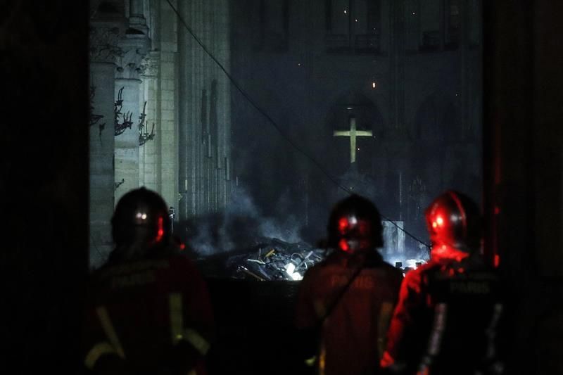 Incendio en la Catedral de Nôtre Dame