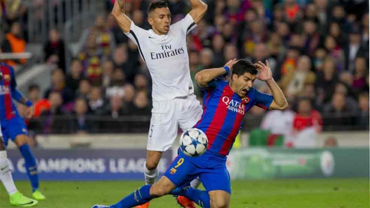 Marquinhos fue protagonista en el pasado Barça - PSG