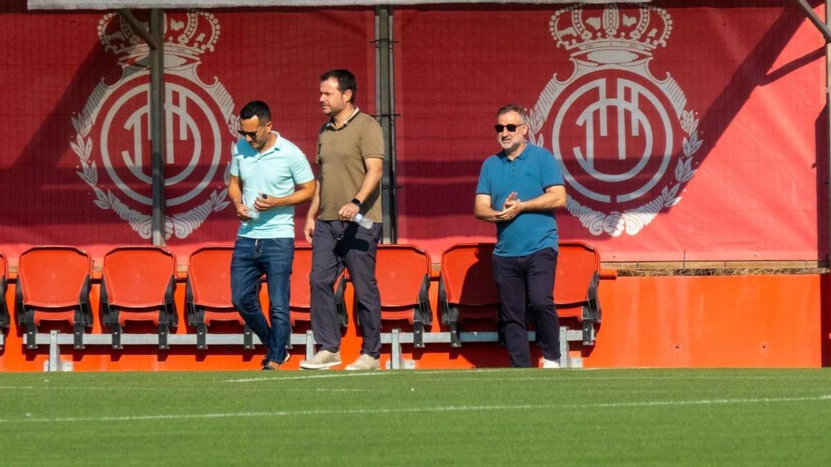 Sergio Marty, Pablo Ortells y Sergio Moya, el miércoles en Son Bibiloni.