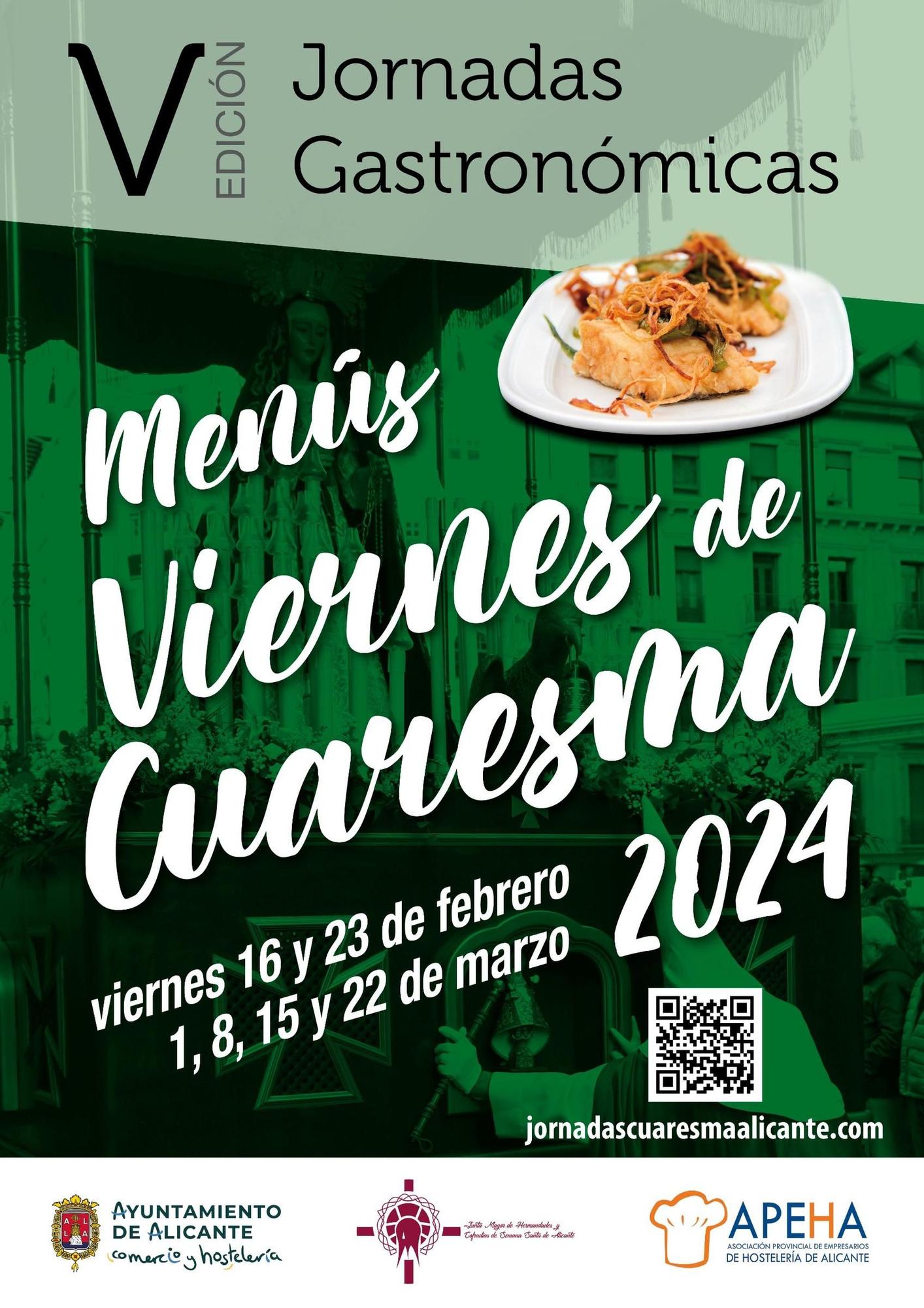 Cartel Menús viernes de cuaresma 2024.