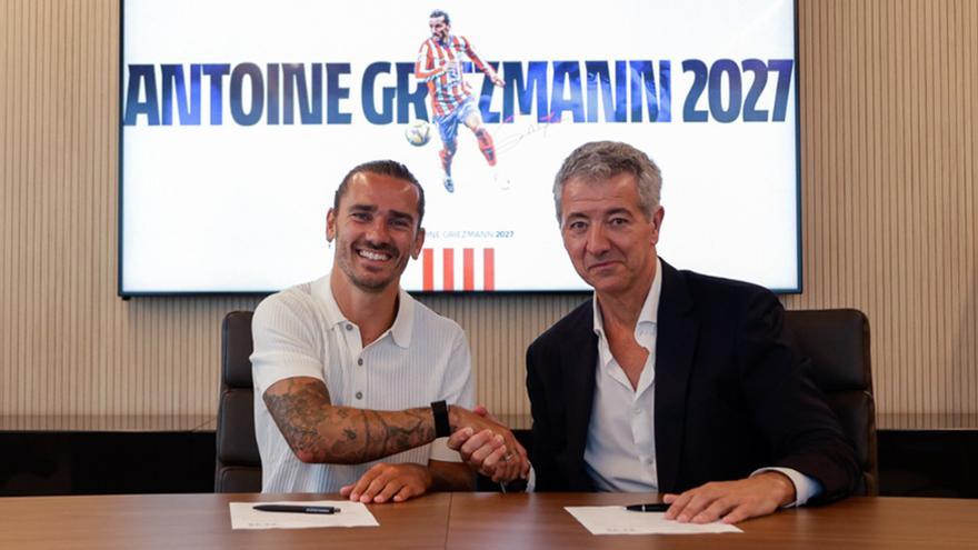 Griezmann renueva un año más con el Atlético, hasta 2027