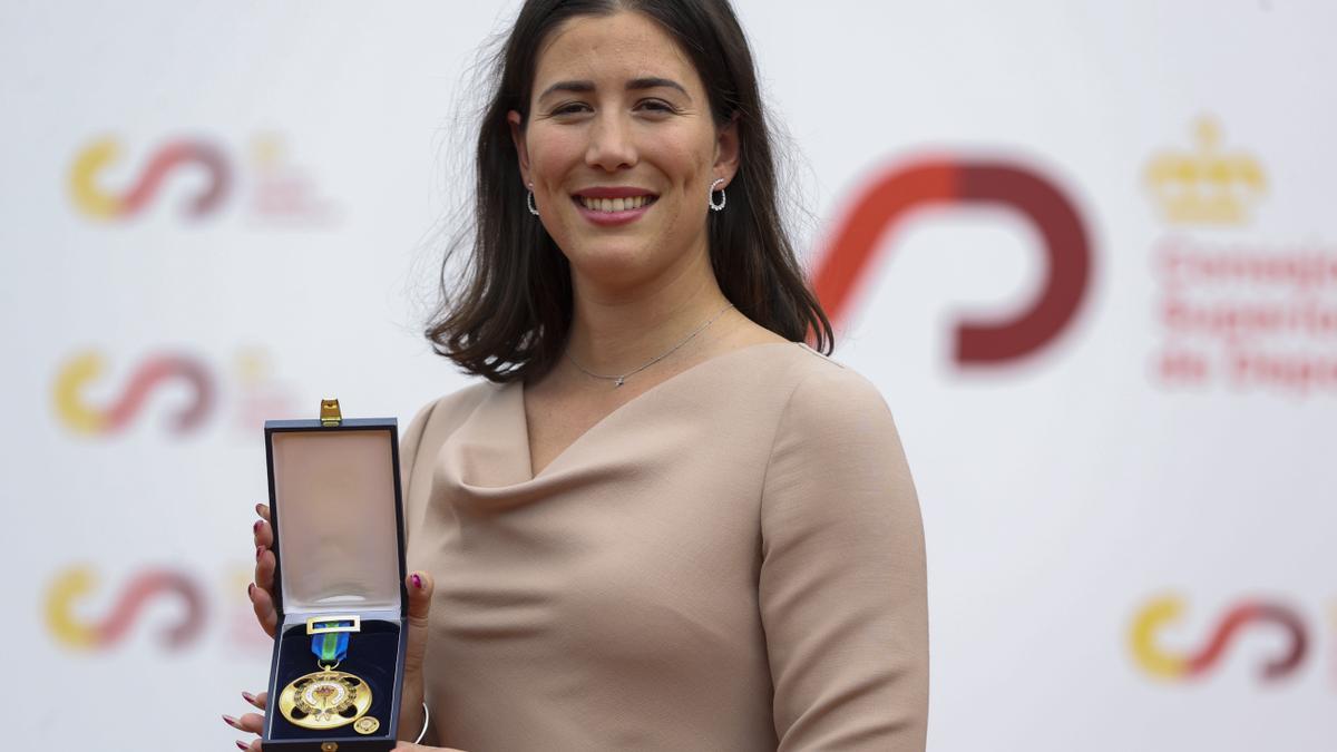 La tenista Garbiñe Muguruza, medalla de oro de la Real Orden del Mérito Deportivo (ROMD)