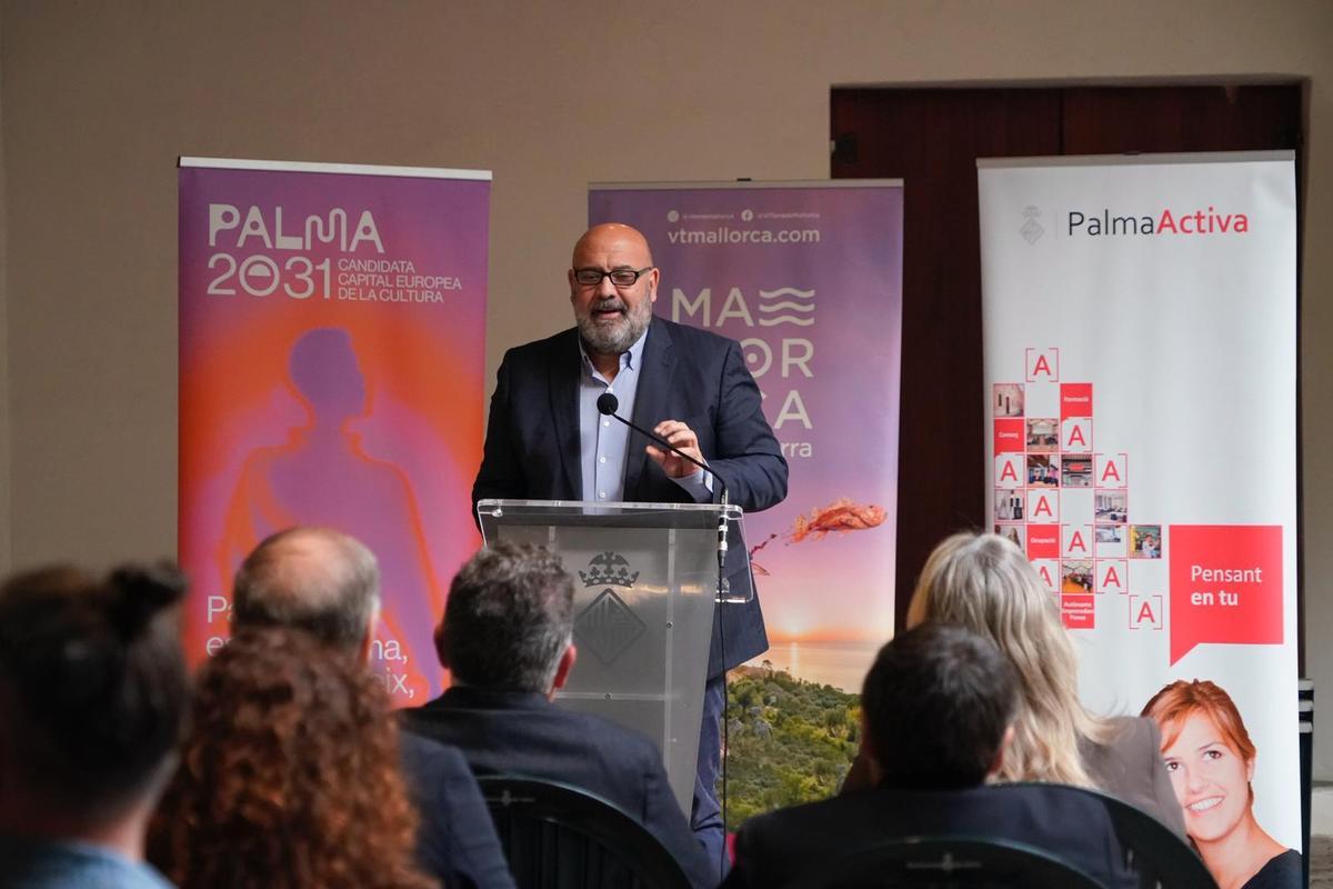 El alcalde, durante su intervención