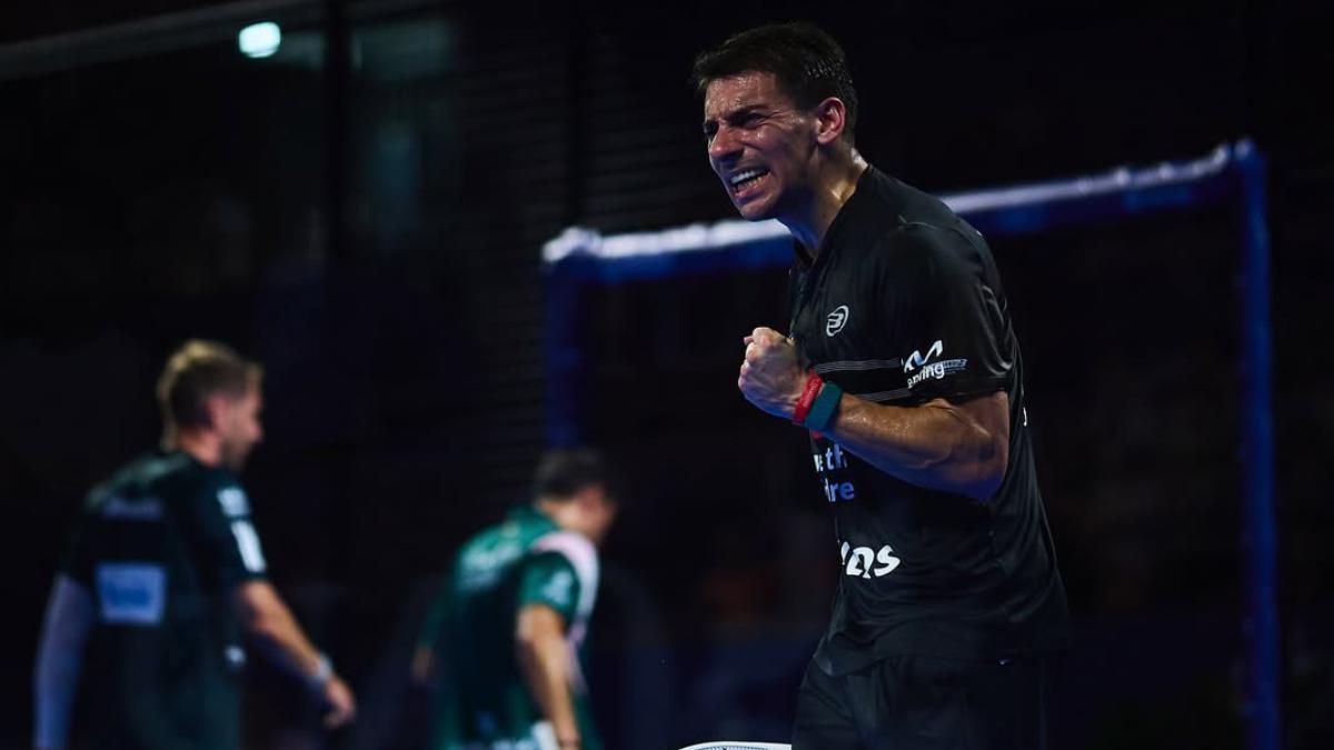 Di Nenno celebrando un punto