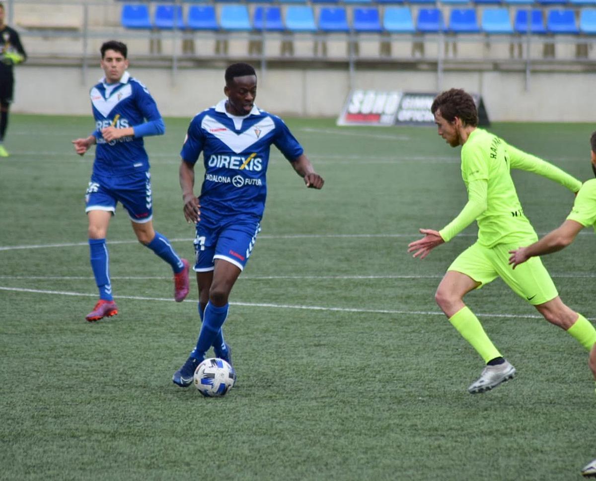 Imagen del choque entre el Badalona y el Andorra que acabó con triunfo para los de Manolo González (2021)