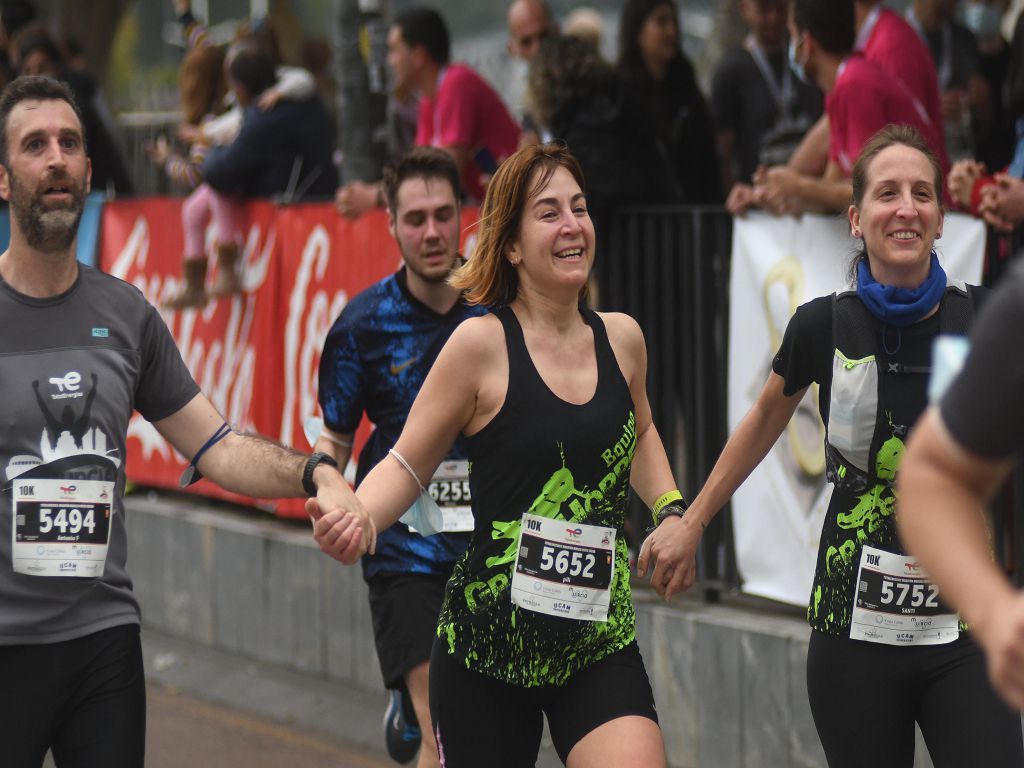 Llegada y podios de la 10k, la media maratón y la maratón de Murcia (I)