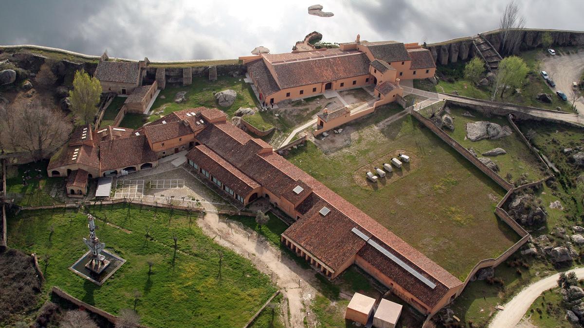 Lavadero de Lanas del Museo Vostell, desde el aire.