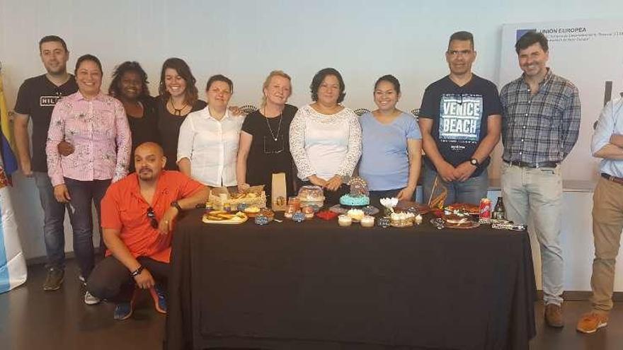 Productos gastronómicos elaborados por los asistentes al seminario.