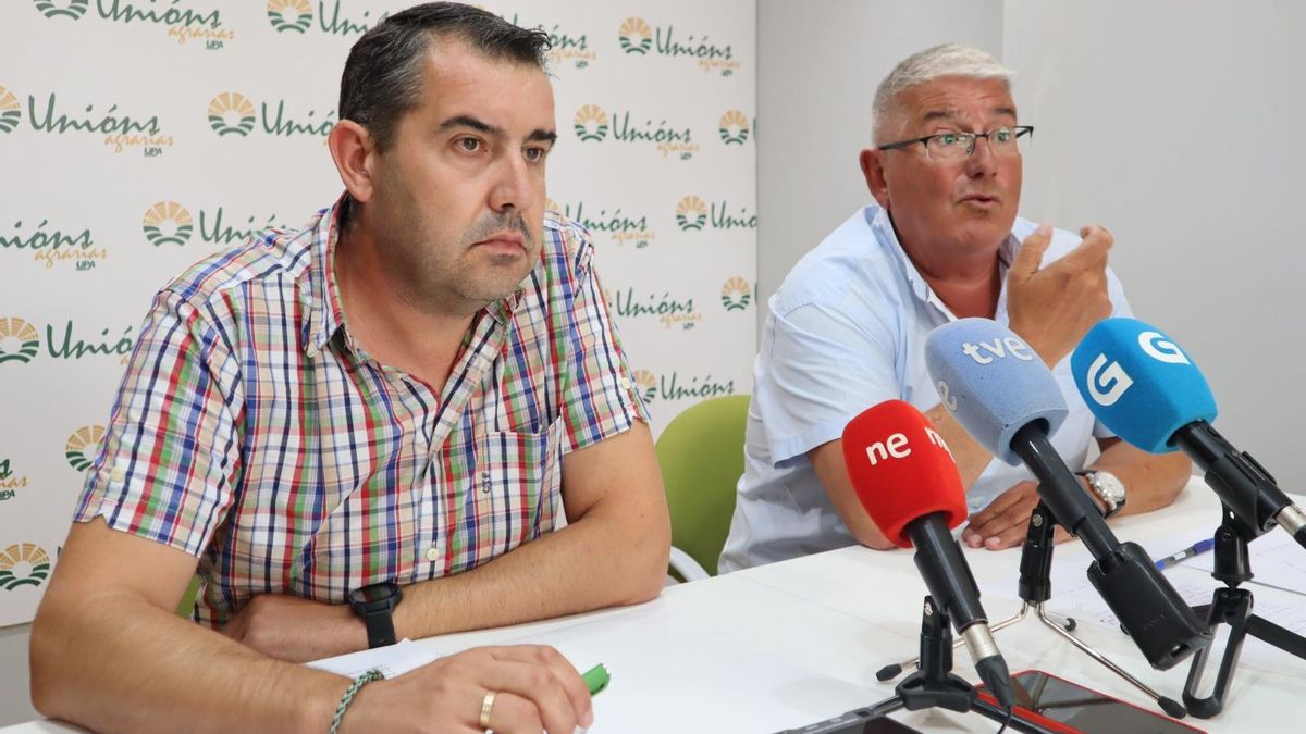 Carlos Basalo, responsable del área de agricultura de Unions Agrarias, y Félix Porto, vicesecretario general de Unions Agrarias