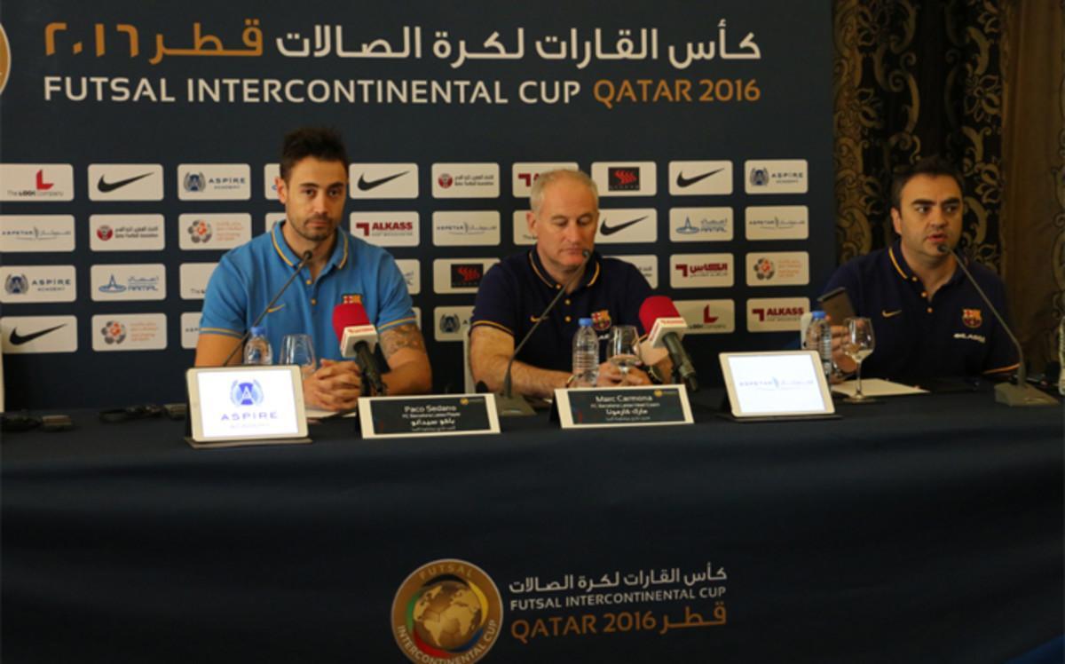 Sedano y Marc Carmona, durante la rueda de prensa