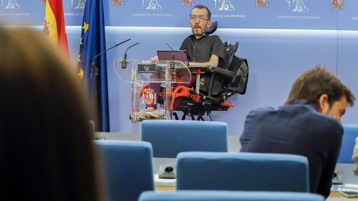 Pablo Echenique, portavoz de Unidas Podemos.