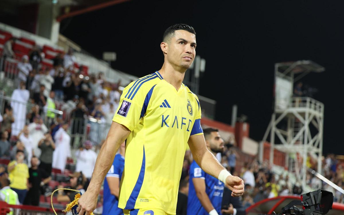 Cristiano Ronaldo durante un partido con Al-Nassr