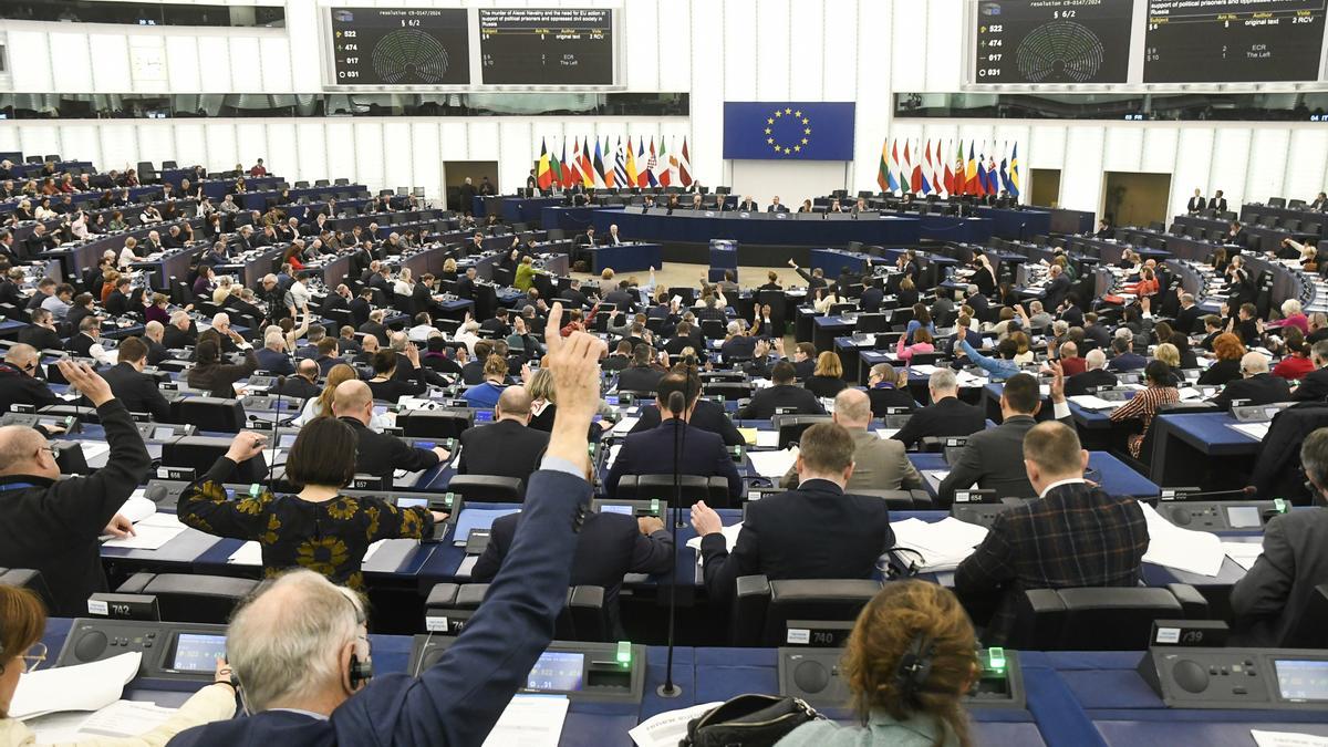 Archivo - Sesión de votación en el pleno del Parlamento Europeo en Estrasburgo