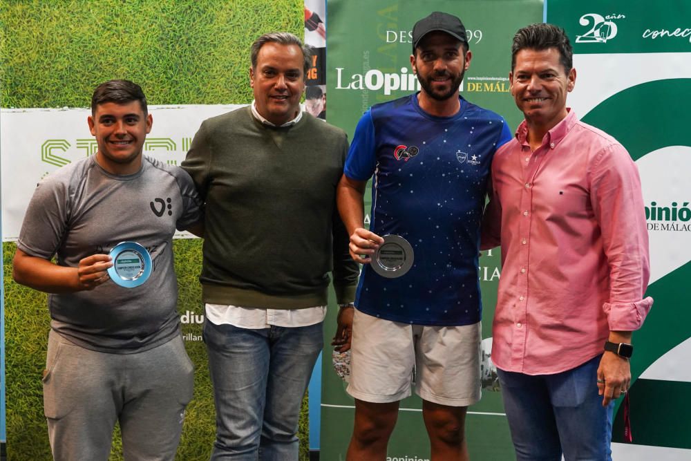 Entrega de los premios a los ganadores del V Torneo de Pádel de La Opinión de Málaga.