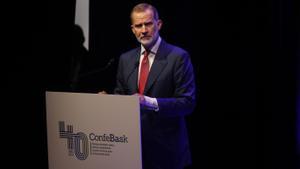 Rey Felipe VI en el 40 aniversario de Confebask