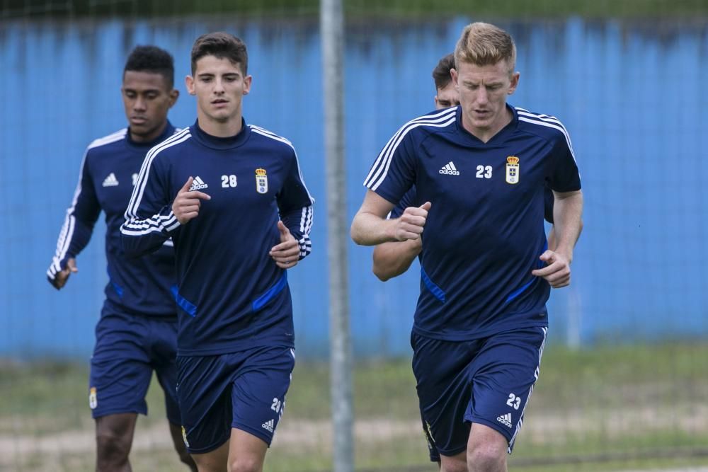 El ovetense dirigió hoy su primer entrenamiento al frente del primer equipo