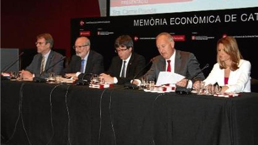 Puigdemont, en la presentació de la Memòria Econòmica de Catalunya.