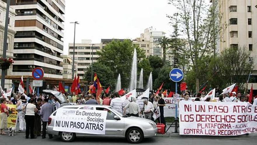 Protestas por los recortes sociales