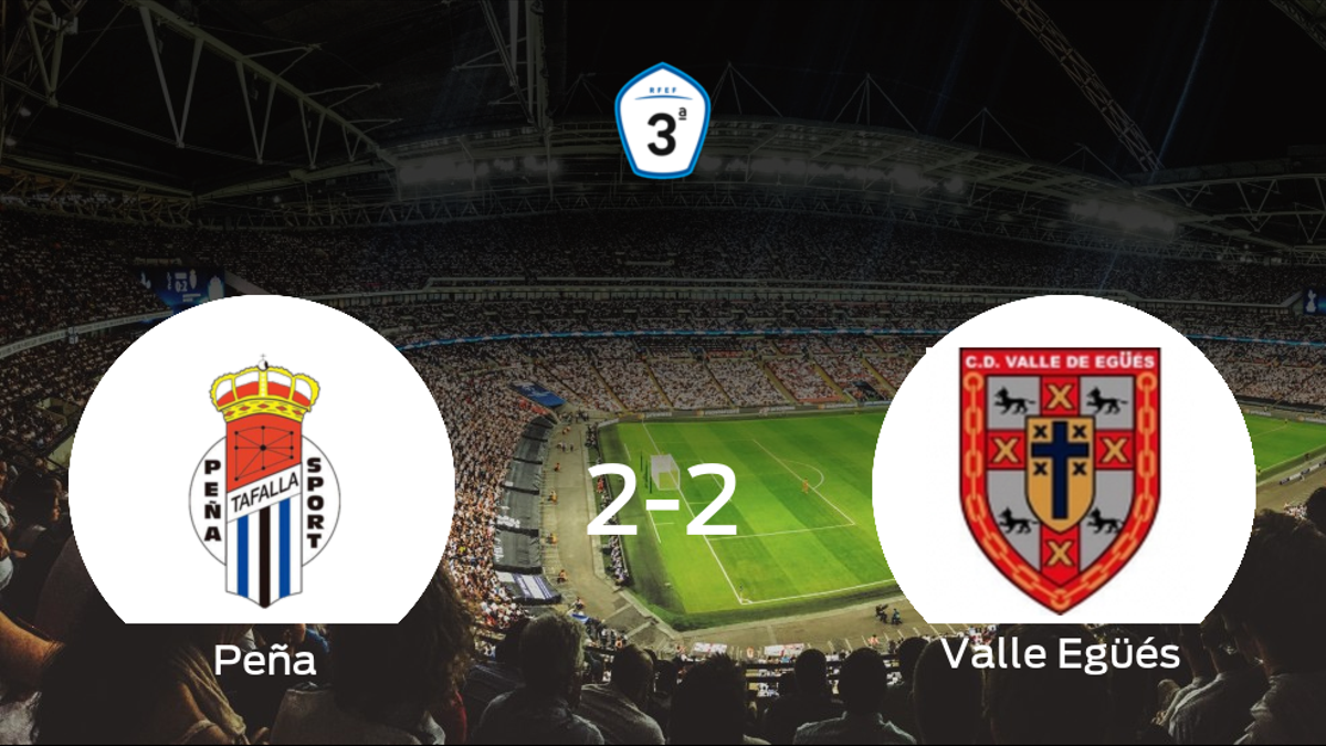 La Peña Sport y el Valle Egüés se reparten los puntos tras su empate a dos