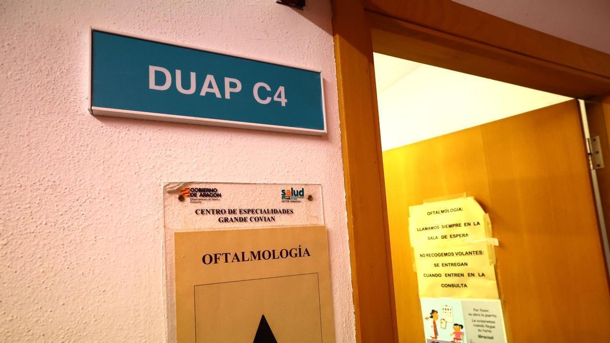 Una de las consultas de urgencias de tarde del centro de especialidades Grande Covián de Zaragoza.