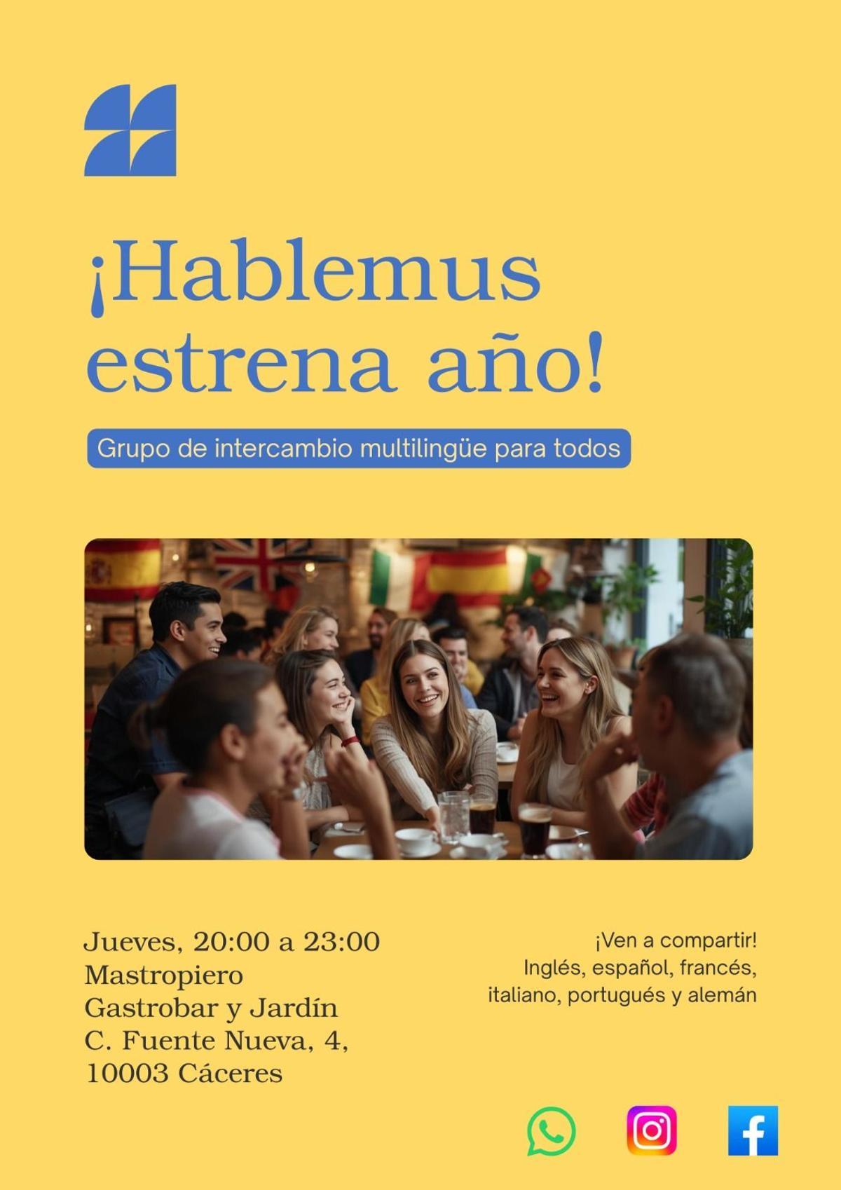 Cartel oficial de la actividad en Cáceres.