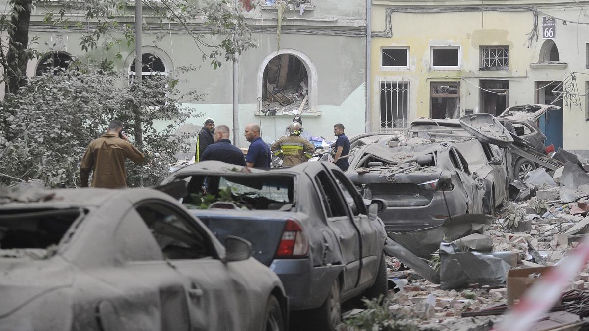 Ataque ruso con misiles en Leópolis