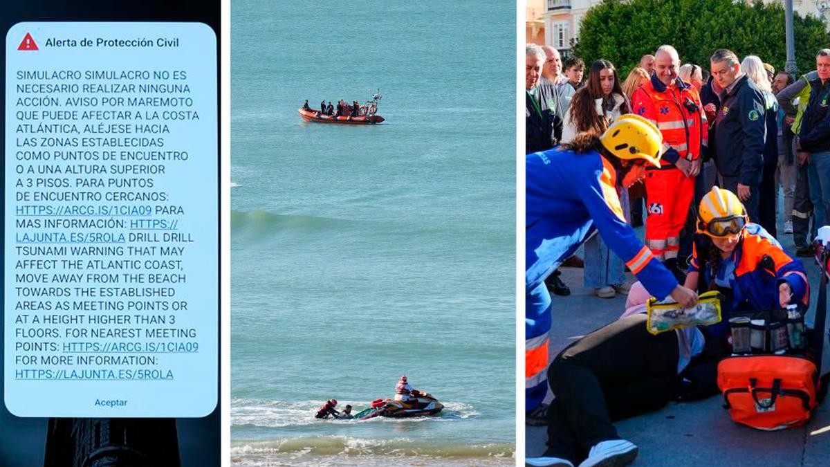 VÍDEO | Así fue el simulacro de tsunami en Cádiz: desde la alerta a móviles a la activación de emergencias