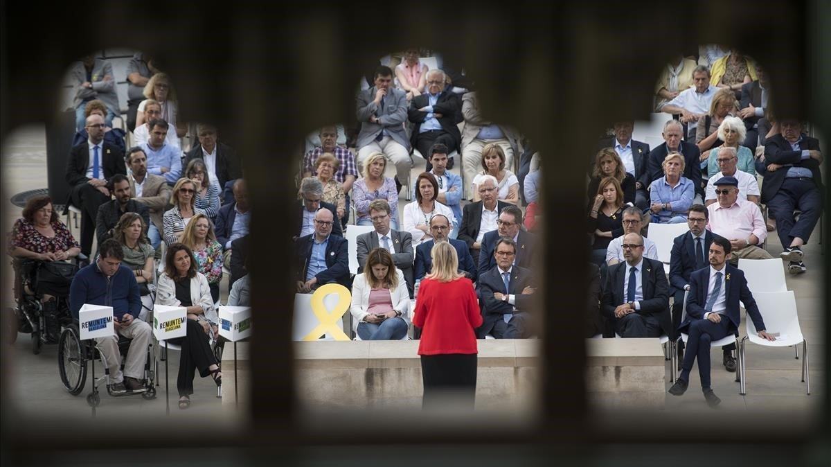 Munté presenta su programa como alcaldable del PDECat en el recinto modernista del Hospital de Sant Pau, en junio. Munté presenta su programa como alcaldable del PDECat en el recinto modernista del Hospital de Sant Pau, en junio.