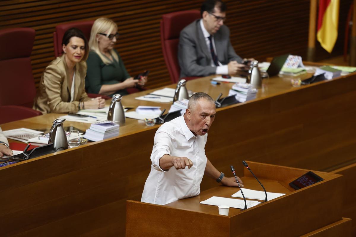 Joan Baldoví en la sesión de control.