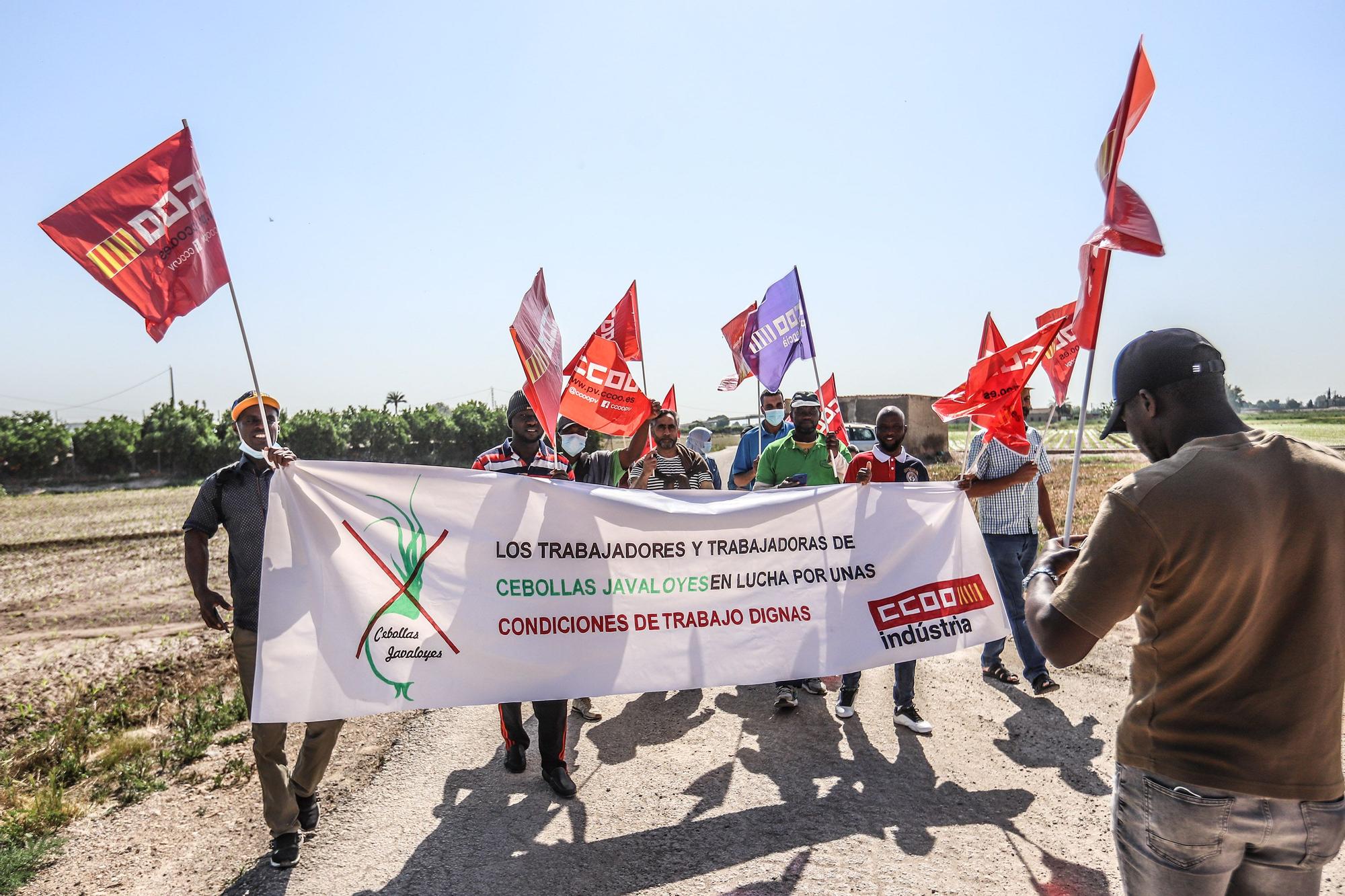 Trabajadores de Cebollas Javaloyes en Cox se concentran por "trato discriminatorio y represión sindical" en el día del Ramadán