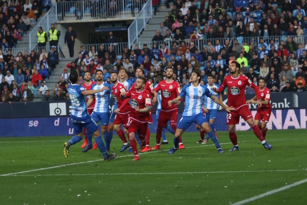 El conjunto malaguista y el gallego igualan a cero en el partido más atractivo de la jornada en la Liga 123