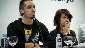 Lanza, en una rueda de prensa en el 2015, tras la emisión de ’Ciutat Morta’.