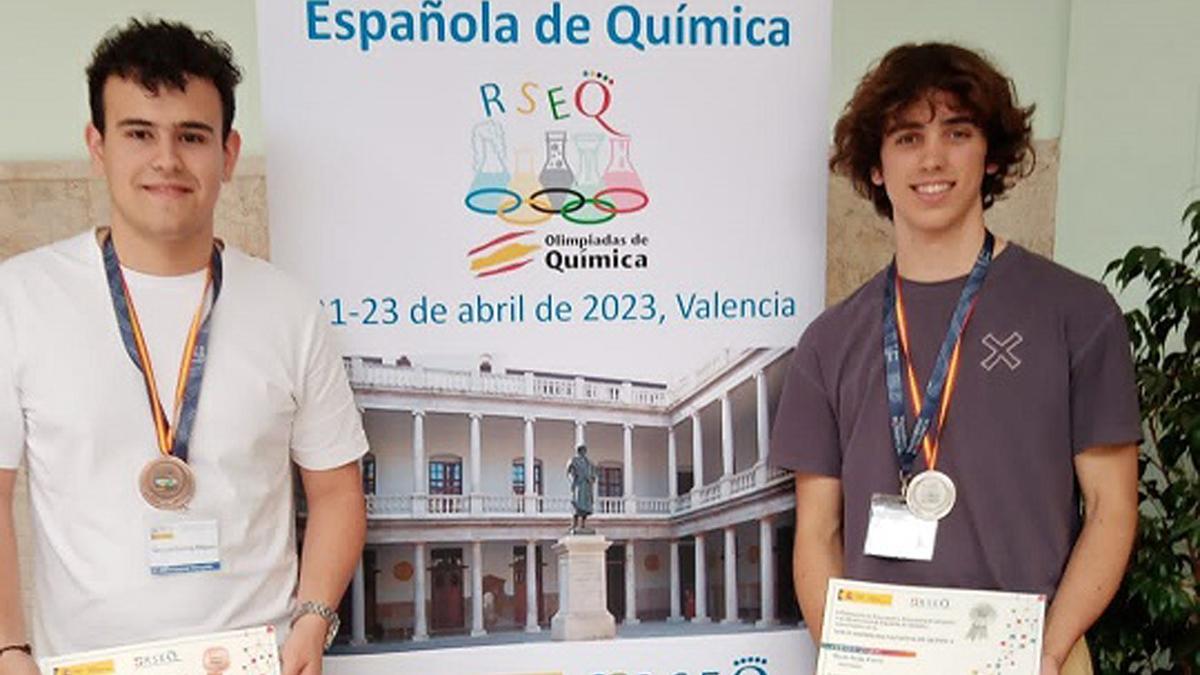 Samuel y Brais, dos alumnos de A Coruña en el podio de la XXXVI Olimpiada Española de Química.