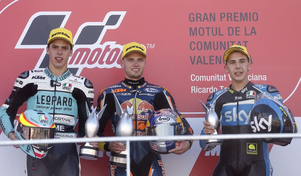 Joan Mir, segundo en la carrera de Moto2 del Gran Premio de la Comunitat Valenciana