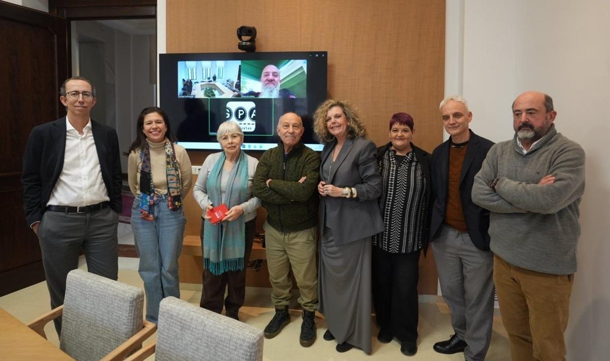 Los miembros del jurado del 19º Premio de Periodismo Julio Anguita Parrado.