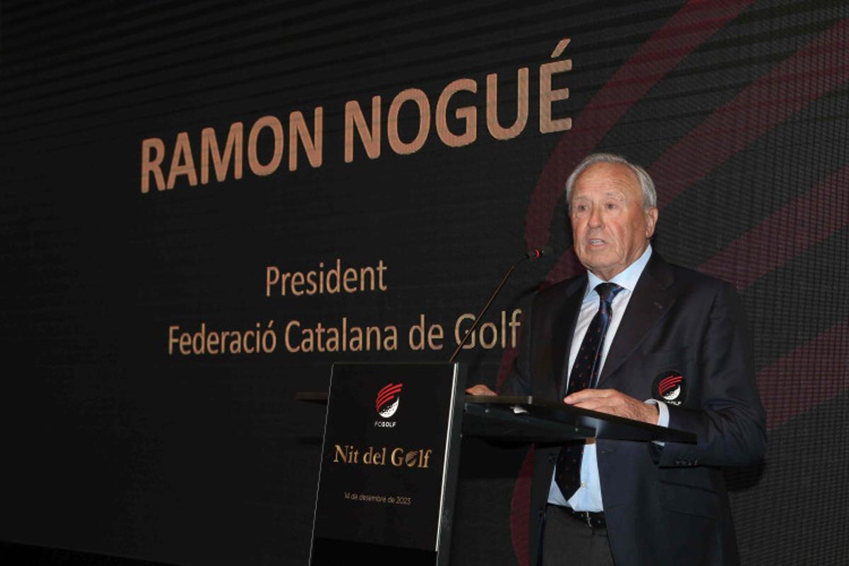 El presidente de la FCGolf, Ramon Nogué se congratula de que la elección de Camiral para la Ryder llegue finalmente en su tercer mandato