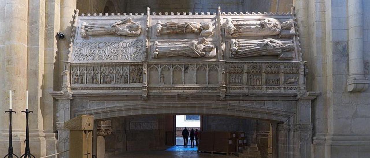 Sepulcros reales en el monasterio de Poblet.