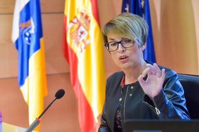 La Delegada del Gobierno, Elena Máñez, explica la situación actual de los acuerdos Estado-Canarias, en la Delegación del Gobierno