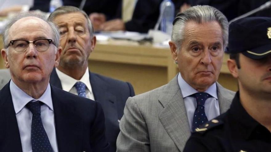 Los expresidentes de Bankia y Caja Madrid, Rodrigo Rato y Miguel Blesa.