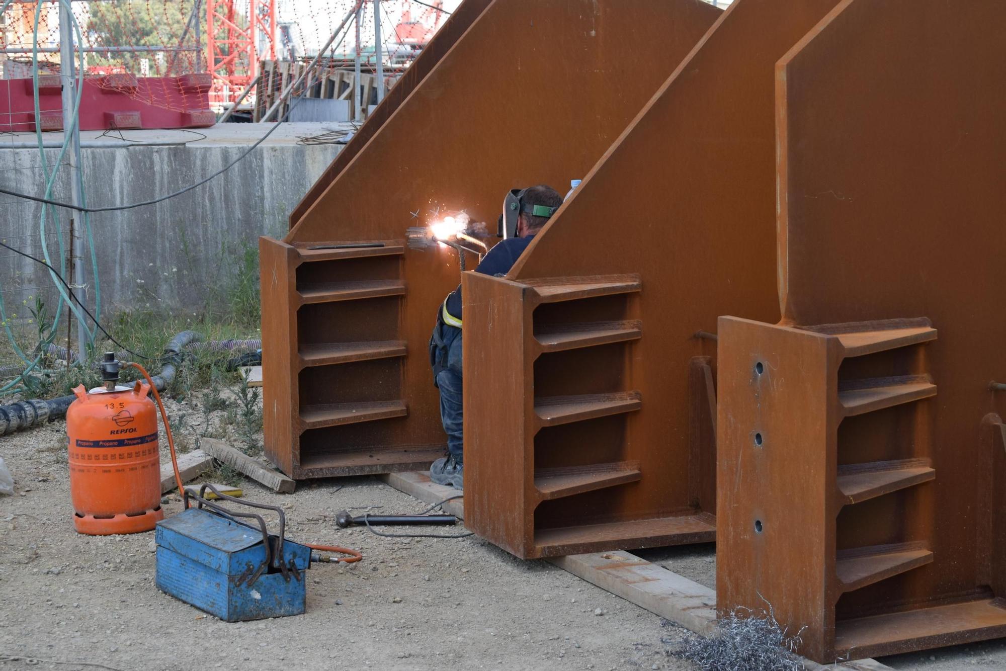 Puente del Centenario en obras