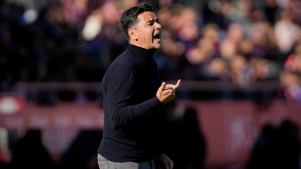 Míchel, en el duelo ante el Sevilla