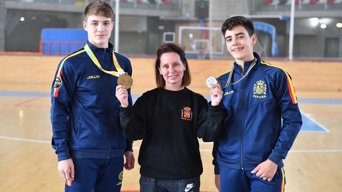 Lucas Yáñez, Rosa García y Unai Cereijo.