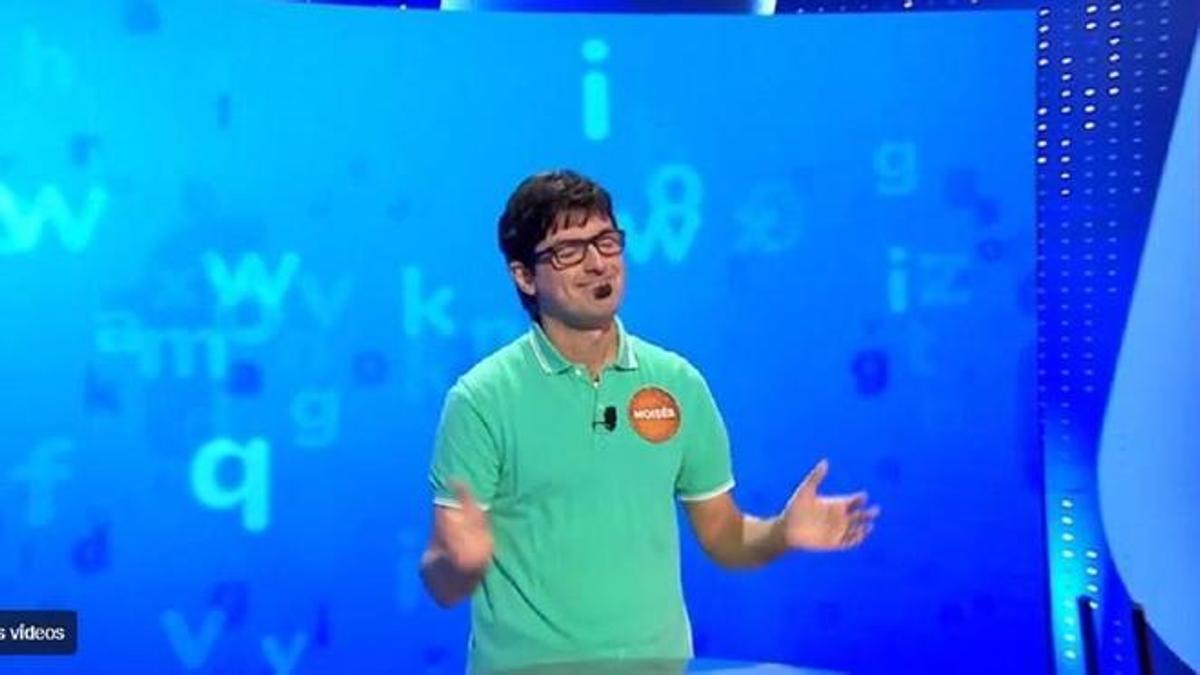 Moisés, en el rosco de Pasapalabra tras darse cuenta de su error