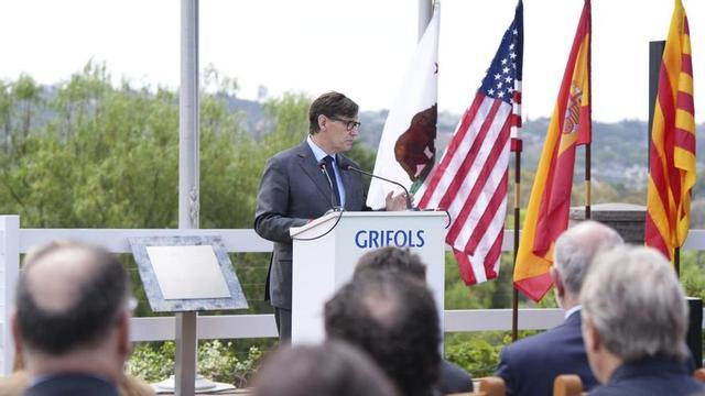 El president de la Generalitat, Salvador Illa, ahir durant un dels actes a Los Angeles.  | OMAR ALONSO / EFE