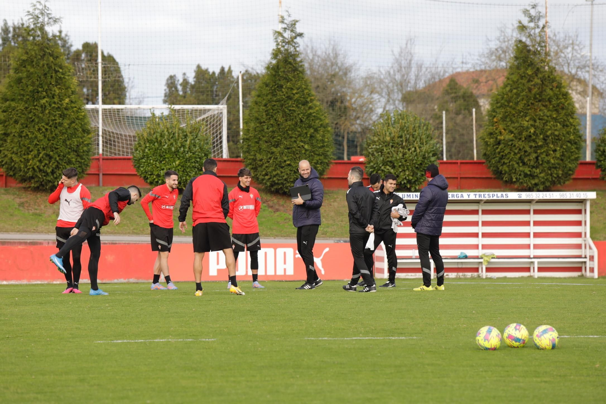 EN IMÁGENES: Primer entrenamientos del Sporting tras el cierre del mercado de fichajes de invierno